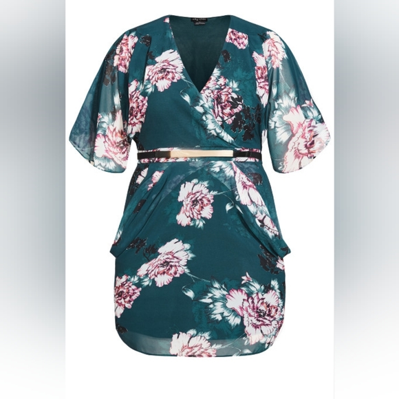 City Chic jade blossom dress new in package. 18W, 20W - Picture 4 of 5